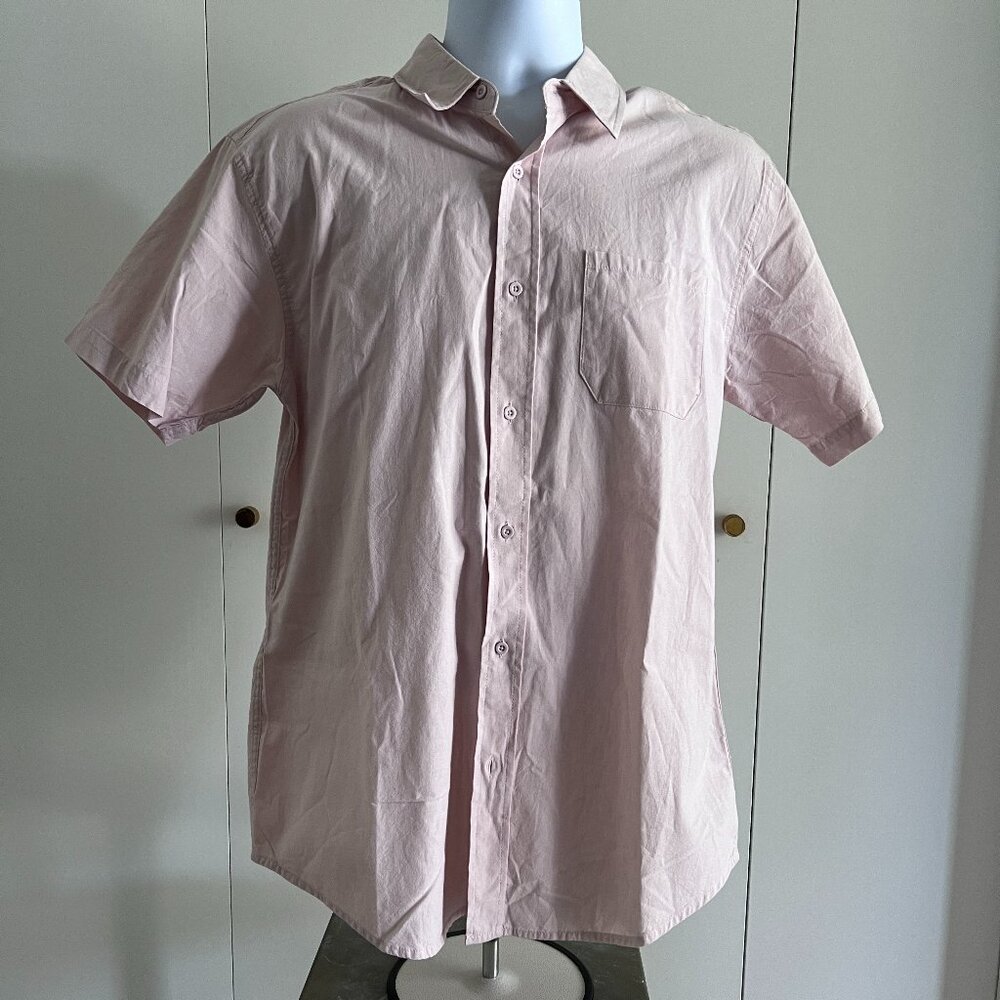 Men's RSQ NWT Dusty Pink Chambray Button Up Short Sleeve